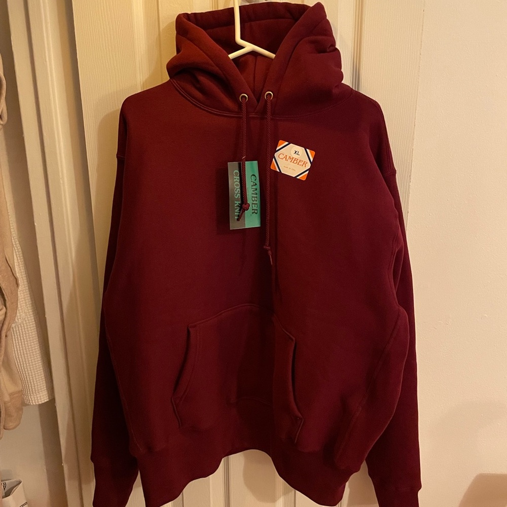 Camber Cross-Knit Heavyweight Hooded Pullover Sweatshirt